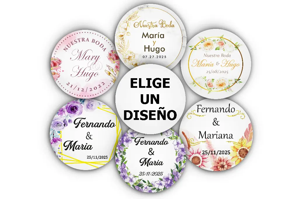 250 Etiquetas Para Boda Personalizadas 4 Cm Recuerdos Regalo 