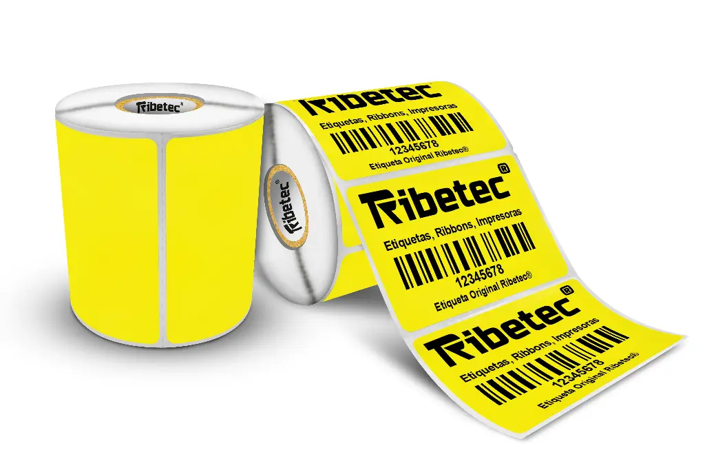 [076051TD011P000YC1P0K5] Rollo de Etiquetas Amarillas 76x51 mm (500 piezas)