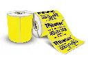 Rollo de Etiquetas Amarillas 76x51 mm (500 piezas)