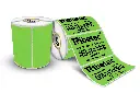 Rollo de Etiquetas Verde 76x51 mm (500 piezas)