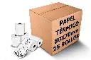 25 Rollos Papel Térmico 80x70 Impresora 80mm Negro Con Iva