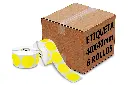 Rollos Etiqueta Circular Amarilla 40x40 Mm Termica Directa Rollo 1,000 Pzs