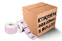 Rollos Etiqueta Circular Rosa 40x40 Mm Termica Directa Rollo 1,000 Pzs