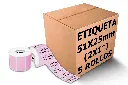 Rollos Etiqueta 2x1 (51x25 Mm) Termica Directa Rosa Rollo 1,000 Pzs