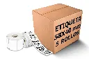 Paquetes Rollos Etiqueta  57x40 Mm Termica Directa Rollo 1,000 Pzs