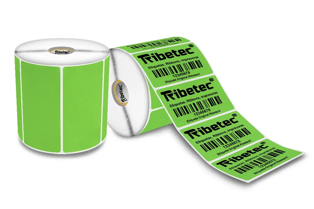 Rollos Etiqueta 4x2 (102x51 Mm) Termica Directa Verde Rollo 1,500 Pzs