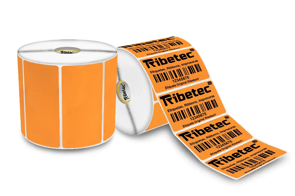 Rollos Etiqueta Naranja 4x6 (102x152 Mm) Termica Directa Rollo 300 Pzs