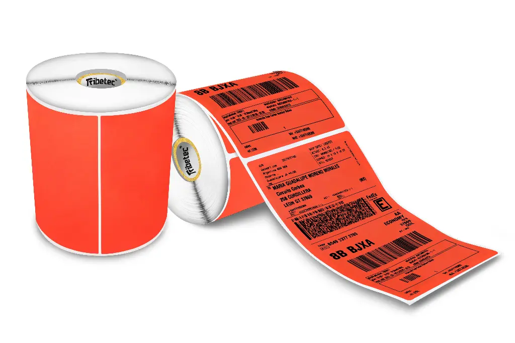 Rollos Etiqueta Roja 4x6 (102x152 Mm) Termica Directa Rollo 300 Pzs