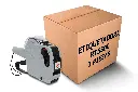 Paquete  3 Etiquetadoras Ribetec RT-5500EOS, Ideal para Marcar Precios, Fecha y Lote, Etiquetadora Manual de 8 Dígitos 1 Línea