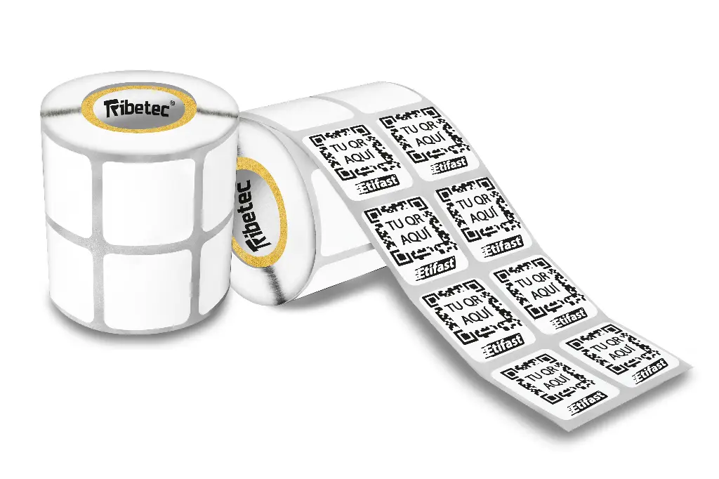 Etiqueta Cuadrada Térmica 1X1 (25X25 Mm) Rollo 900 Pzs C1