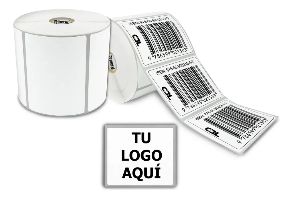 [MAQ1000-102X76TD-C1] Etiqueta Térmica Directa 4x3 (102x76 Mm) Personalizada  Rollo 1000 Pz C1