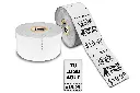 Rollo Etiqueta Cartoncillo Colgante Térmica Para Ropa 40x76 Mm Rollo 300 Pz C1