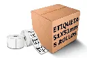 Paquetes de Rollos Etiqueta 2x2 (51x51 Mm) Termica Directa Rollo 1,000 Pzs