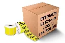 Paquetes de Rollos Etiqueta 2x1 (51x25 Mm) Termica Directa Amarilla Rollo 1,000 Pzs
