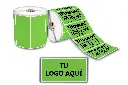 Etiqueta Color Verde Personalizada Térmica Directa 4x2 (102x51mm) Rollo 1,500 Pzas C1