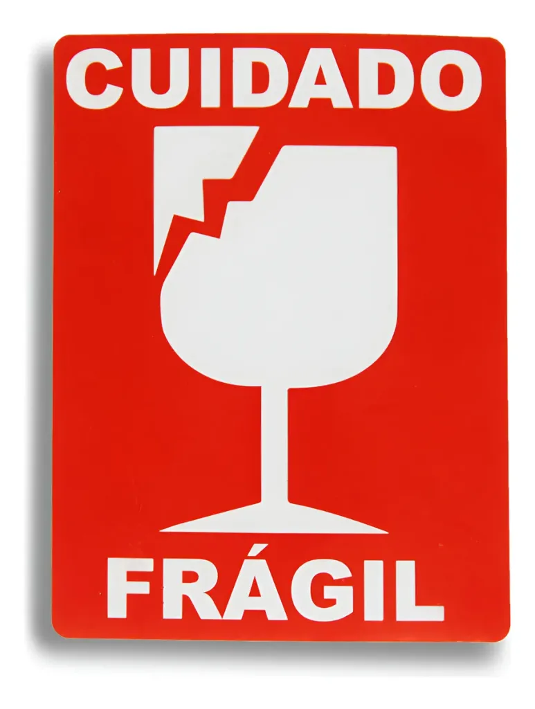 Etiqueta Cuidado Frágil 4x3 102*76 CS15  R0.5K