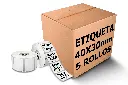 Rollos Etiqueta 40x30 Mm Termica Directa Rollo 1,000 Pzs