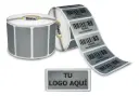 1,000 Etiquetas Personalizadas Poliéster Plata 51x25 Mm Plateado