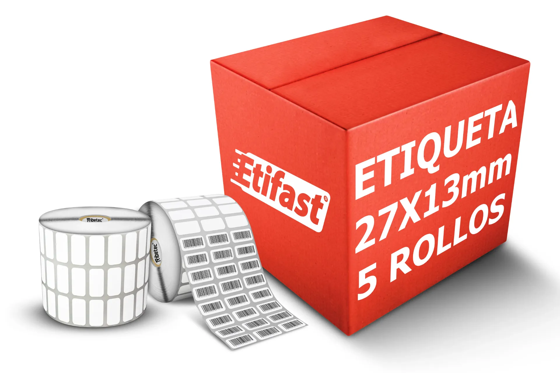 Paquetes de Rollos Etiqueta Térmica 27x13 Mm 12,000 Pzas C/u C1