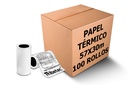 100 Rollos Papel Térmico 57x30 Mm Imp. Portátil Terminal
