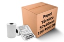 100 Rollos Papel Térmico Miniprinter 57x40 Impresora 58mm