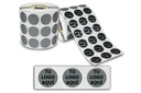 1000 Etiquetas Personalizadas Void Seguridad 2x2 Cm Circular