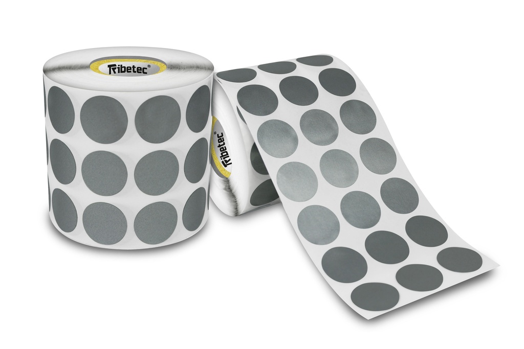 Etiqueta de Seguridad “Abierto” Circular 20 mm Platino – Rollo 3,000 Piezas