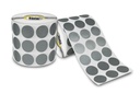 Etiqueta Void de Seguridad “Abierto” Circular 20 mm Platino – Rollo 3,000 Piezas