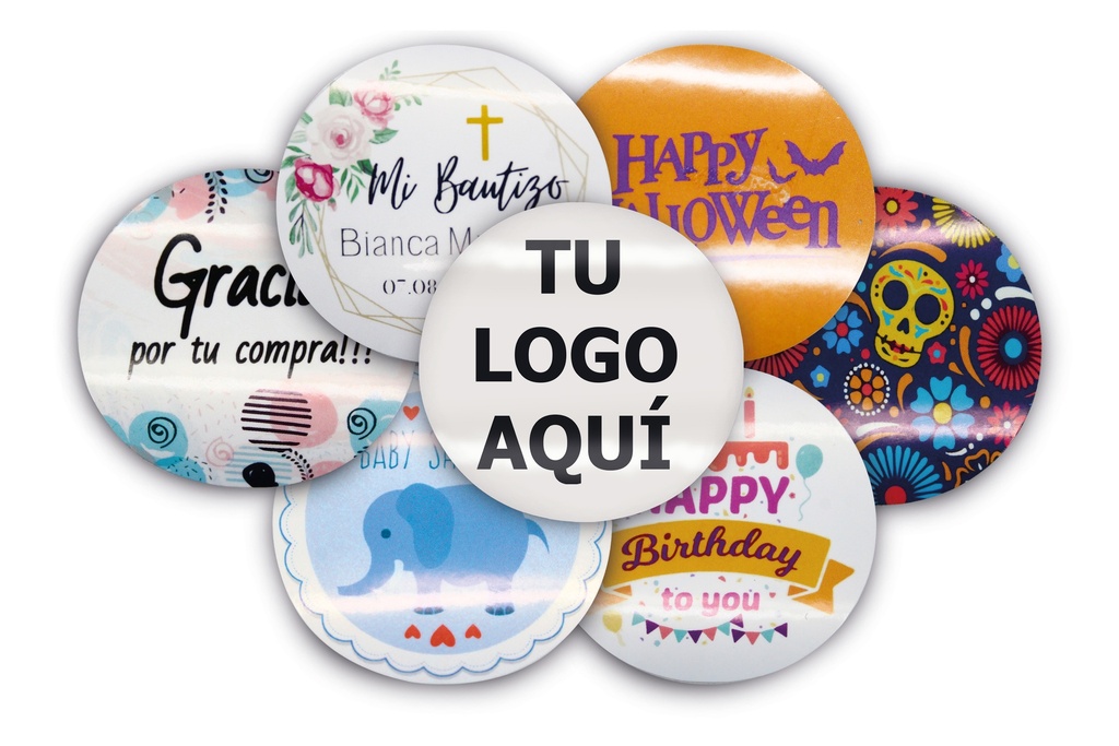 2000 etiquetas circular redondas 7cm centro de 3" DG03