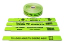 250 Brazaletes Personalizados Plastificados Verdes 1 Tinta