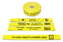 250 Brazaletes Plasticos Amarillos Impresos Personalizados