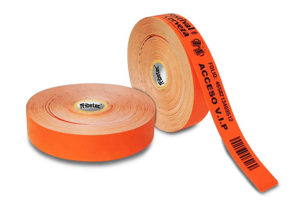 [025260BB091P0021C1N250] 250 Pulseras Brazaletes Plastificado Naranja Térmico 025*260