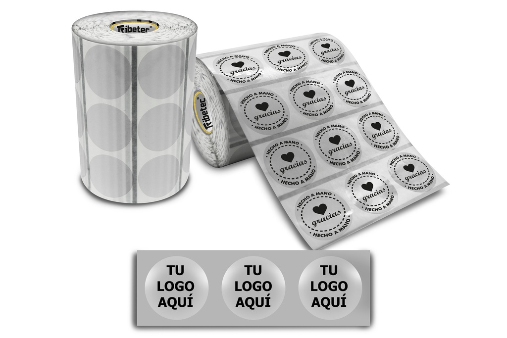 3,000 Etiquetas Personalizadas Circulares Transparentes 3 Cm