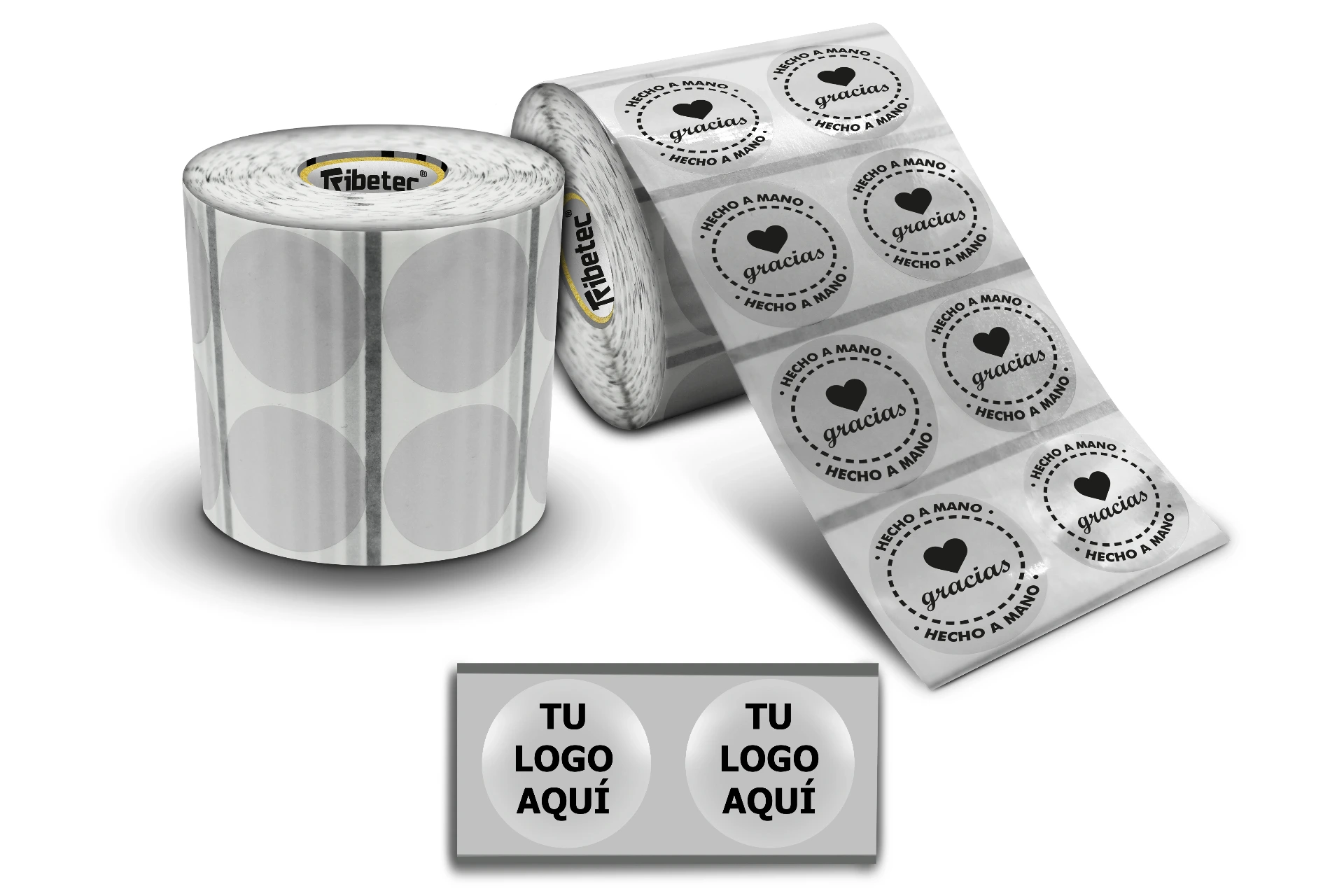 3,000 Etiquetas Personalizadas Circulares Transparentes 3 Cm