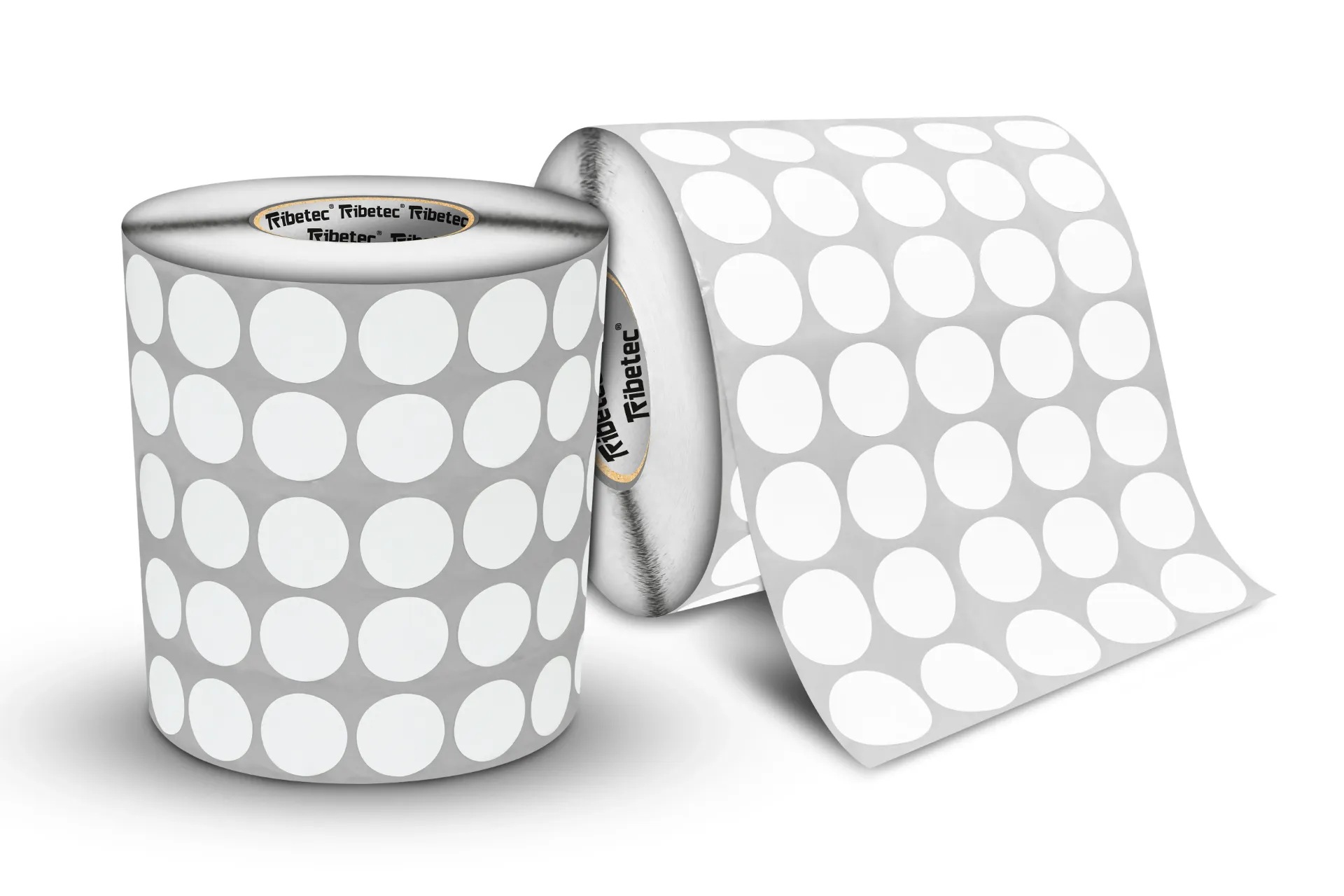 [030030DG015P0000C3O20K] Etiqueta Blanca Circular 30 mm – Rollo 20,000 Piezas, 5 P