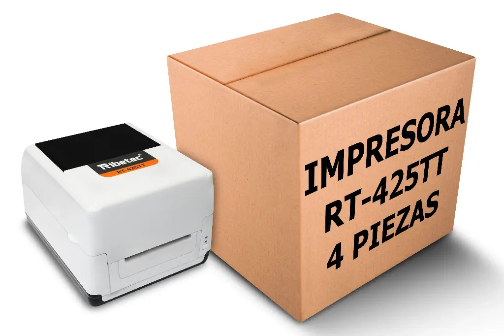 4 Impresoras De Etiquetas Ribetec Rt-425tt Transferencia