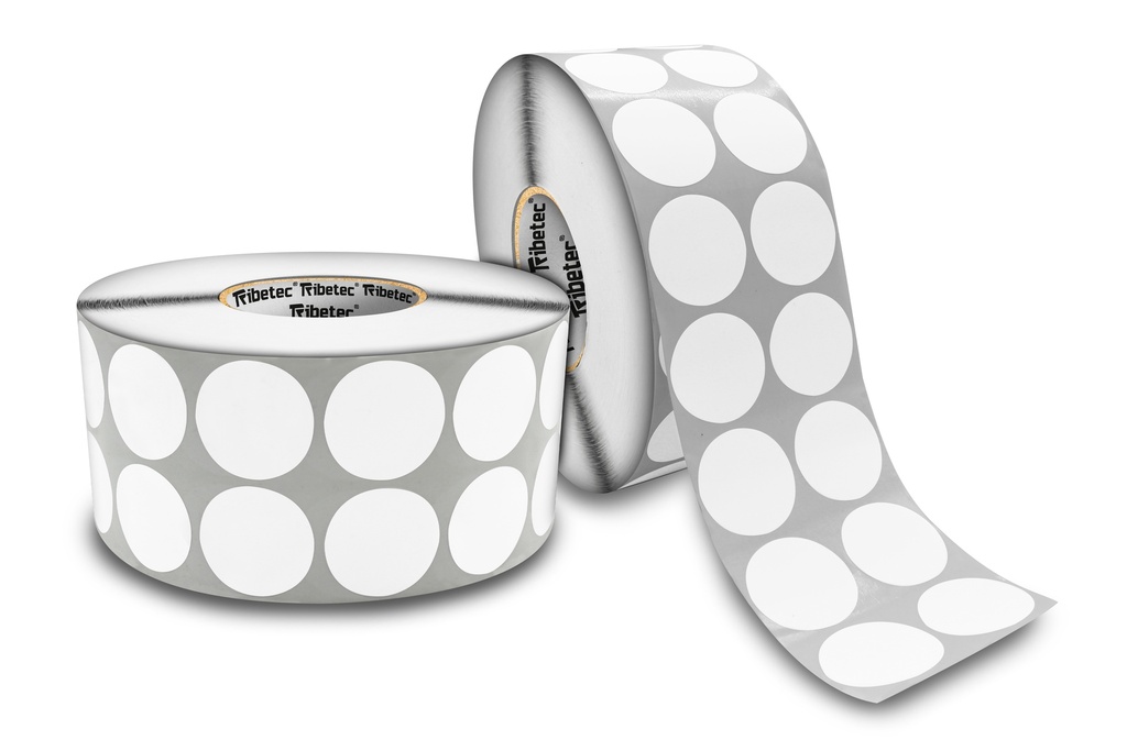 Etiqueta Térmica Blanca Circular 40 mm – Rollo 6,000 Piezas