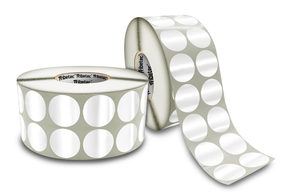 Etiqueta Térmica Blanca Circular 40 mm – Rollo 8,000 Piezas