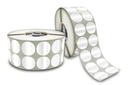 Etiqueta Térmica Blanca Circular 40 mm – Rollo 8,000 Piezas