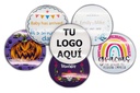 500 Etiquetas Circular Redondas Personalizadas 7 Cm Plástica