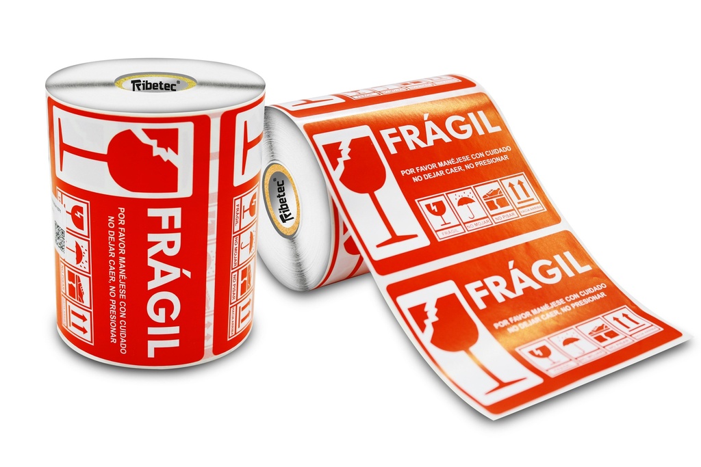 500 Etiquetas Frágil Maneje Con Cuidado No Mojar 102x76 Mm