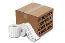 6 Rollos Etiqueta De Joyería 63x11 Mm Plástica C/u 5000 C1