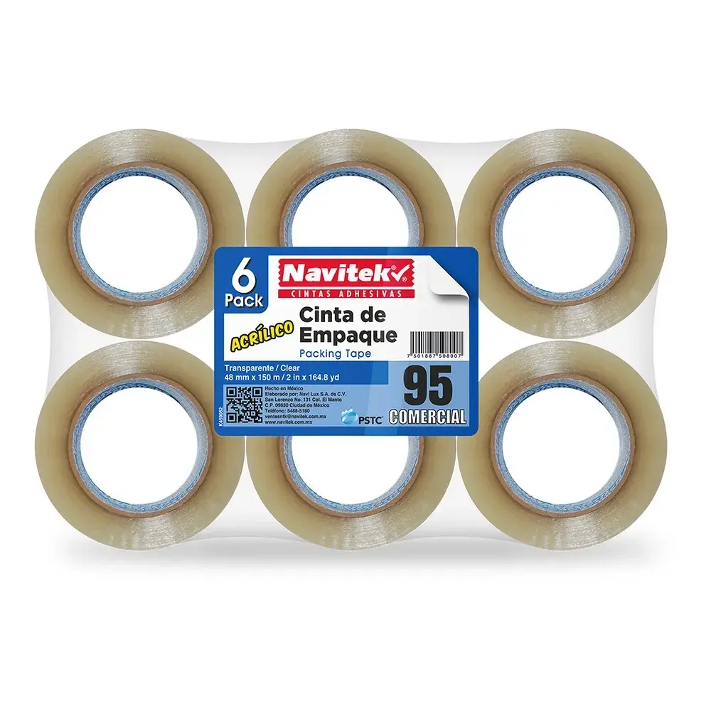 CINTA DE EMPAQUE TRANSPARENTE 48X150
