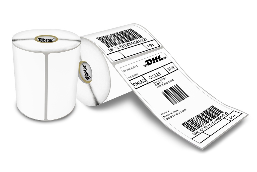 [102152TD011P0000C1P0K3] Etiqueta Térmica Directa 4x6" 102x152 mm 300 pzs Blanca Centro 1"