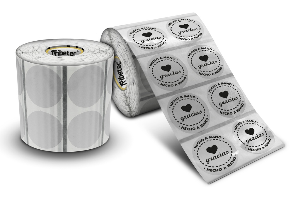 Etiqueta Circular Transparente 30x30 Mm Rollo 15,000 Pzas C3