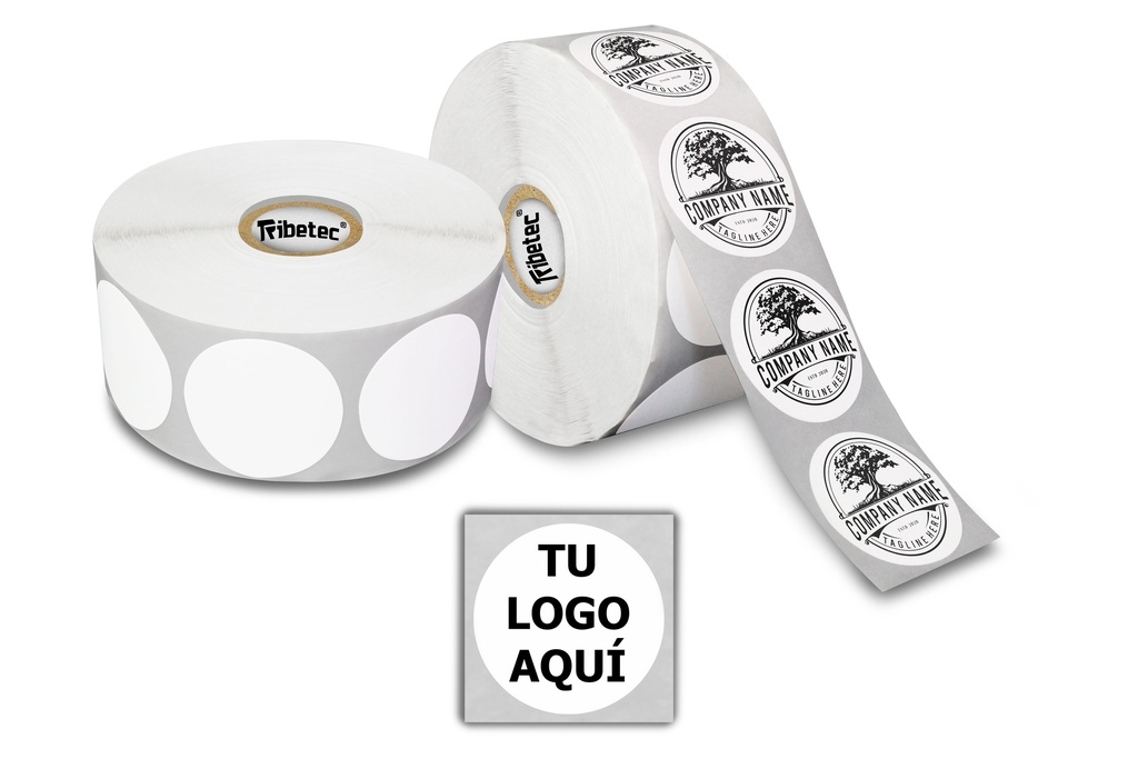 Etiqueta Circular Térmica 40x40 Mm Rollo 1500 Pzas C1