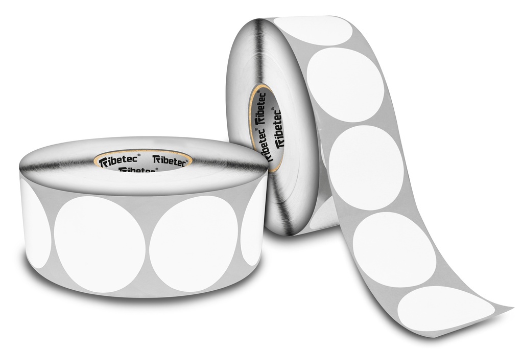 Etiqueta Papel Circular 80x80 mm Blanco C3"