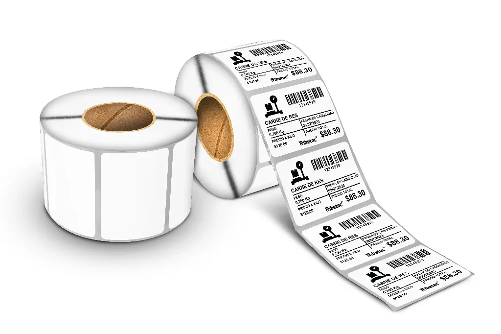Etiqueta Para Bascula 57x40 Mm Térmica Rollo C/1000 Pz C 1.5