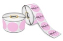 Etiqueta Rosa Circular Térmica 40x40 Mm C/ 1000 Pzas C1