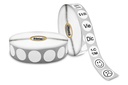 Etiqueta Térmica Circular Blanca 20x20 Mm Rollo 3,000 Pzs C1